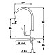 Купить Смеситель для кухни Teka SP 995 хром/черный металлик 55995020Q в магазине сантехники Santeh-Crystal.ru