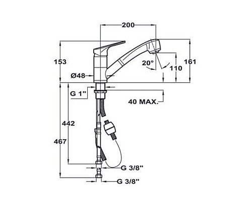 Заказать Смеситель для кухни Teka MTP 978 469780210 в магазине сантехники Santeh-Crystal.ru