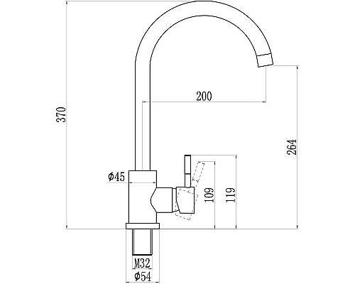 Купить Смеситель для кухни Savol 304 SUS3002Y в магазине сантехники Santeh-Crystal.ru