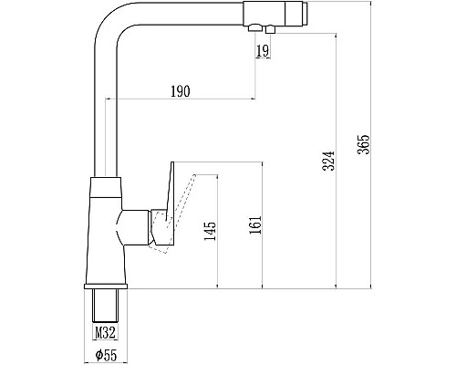 Заказать Смеситель для кухни с подключением к фильтру Savol S-L1804 в магазине сантехники Santeh-Crystal.ru