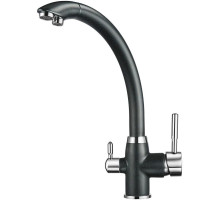 Смеситель для кухни с подключением к фильтру Granula шварц 2167sv