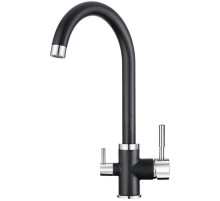 Смеситель для кухни с подключением к фильтру Granula черный 2168bl