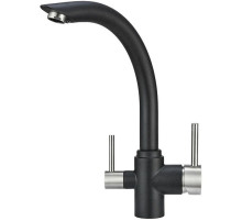 Смеситель для кухни с подключением к фильтру Granula черный 2304bl