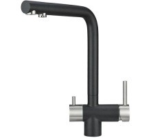 Смеситель для кухни с подключением к фильтру Granula черный 2305bl