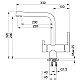 Купить Смеситель для кухни с подключением к фильтру Granula черный 2305bl в магазине сантехники Santeh-Crystal.ru