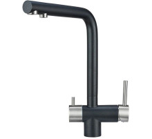 Смеситель для кухни с подключением к фильтру Granula шварц 2305sv