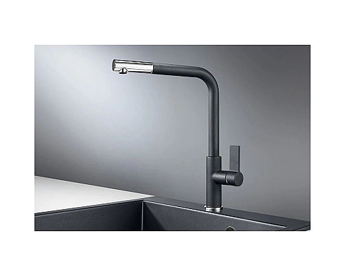 Купить Смеситель для кухни Granula шварц 2501sv в магазине сантехники Santeh-Crystal.ru