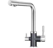 Смеситель для кухни с подключением к фильтру Granula шварц 3015sv