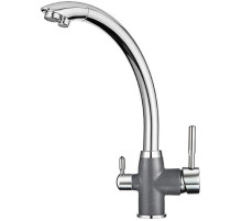 Смеситель для кухни с подключением к фильтру Granula графит 3167bg