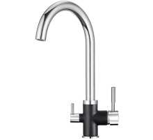 Смеситель для кухни с подключением к фильтру Granula черный 3168bl