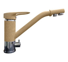 Смеситель для кухни с подключением к фильтру GranFest песок 2624-1