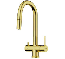 Смеситель для кухни с подключением к фильтру Omoikiri Akita-S-LG светлое золото 4994350