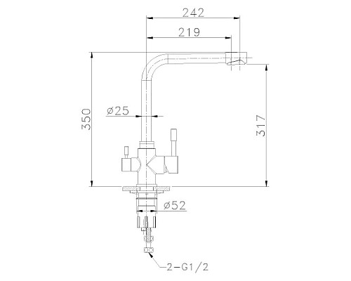 Заказать Смеситель для кухни с фильтром Lemark Expert LM5060S + H851P00 в магазине сантехники Santeh-Crystal.ru