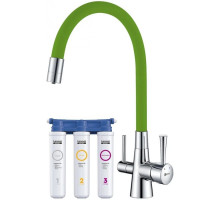 Смеситель для кухни с фильтром Lemark Comfort LM3075C-Green + H851P00