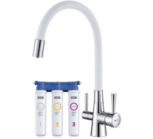 Смеситель для кухни с фильтром Lemark Comfort LM3075C-White + H851P00
