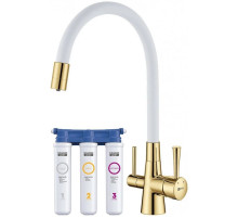 Смеситель для кухни с фильтром Lemark Comfort LM3075G-White + H851P00