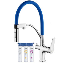 Смеситель для кухни с фильтром Lemark Comfort LM3074C-Blue + H851P00