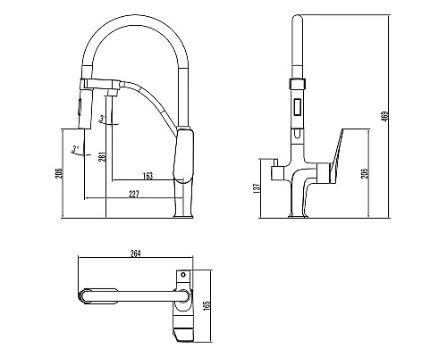 Купить Смеситель для кухни с фильтром Lemark Comfort LM3074C-White + H851P00 в магазине сантехники Santeh-Crystal.ru