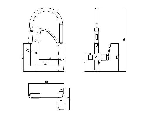 Купить Смеситель для кухни с фильтром Lemark Bronx LM3761BL + H851P00 в магазине сантехники Santeh-Crystal.ru