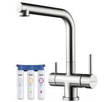 Смеситель для кухни с фильтром Omoikiri Takamatsu нержавеющая сталь 4994085 + H851P00