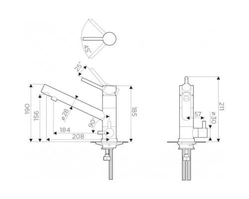 Приобрести Смеситель для кухни с фильтром Omoikiri Tonami-WH белый  4994061 + H851P00 в магазине сантехники Santeh-Crystal.ru