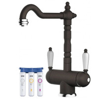 Смеситель для кухни с фильтром Omoikiri Amagasaki-DC темный шоколад 4994070 + H851P00