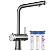 Смеситель для кухни с фильтром Omoikiri Hotaru-CH-WH хром/белый 4994051 + H851P00