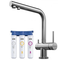 Смеситель для кухни с фильтром Omoikiri Nagano-BN нержавеющая сталь 4994011 + H851P00