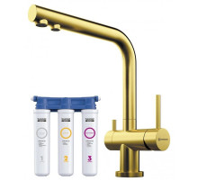 Смеситель для кухни с фильтром Omoikiri Nagano-LG светлое золото 4994178 + H851P00