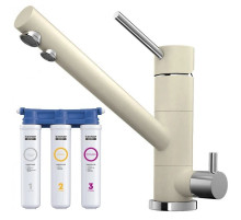 Смеситель для кухни с фильтром Omoikiri Tonami-BE ваниль 4994059 + H851P00