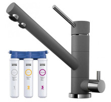 Смеситель для кухни с фильтром Omoikiri Tonami-PL платина 4994062 + H851P00