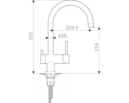 Купить Смеситель для кухни с фильтром Omoikiri Yamada-BN нержавеющая сталь 4994225 + H851P00 в магазине сантехники Santeh-Crystal.ru