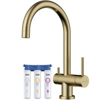 Смеситель для кухни с фильтром Omoikiri Yamada-AB античная латунь 4994264 + H851P00