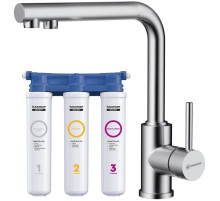 Смеситель для кухни с фильтром Omoikiri Nakagawa 2 Plus-BN нержавеющая сталь 4994342 + H851P00