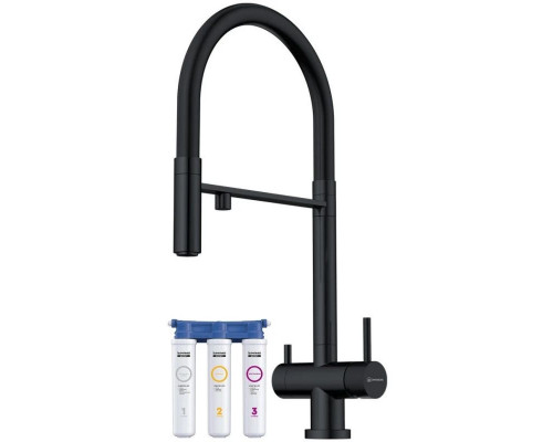 Заказать Смеситель для кухни с фильтром Omoikiri Kanto-GB графит 4994356 + H851P00 в магазине сантехники Santeh-Crystal.ru