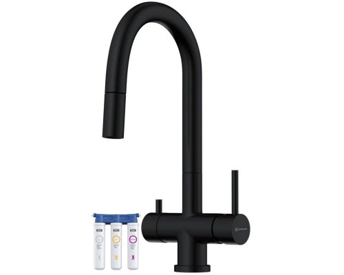Заказать Смеситель для кухни с фильтром Omoikiri Akita-S-GB графит 4994359 + H851P00 в магазине сантехники Santeh-Crystal.ru