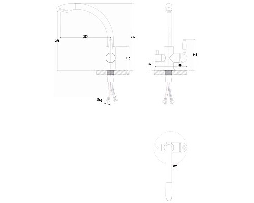 Приобрести Смеситель для кухни с фильтром Paulmark Essen ES213001-308 + H851P00 в магазине сантехники Santeh-Crystal.ru