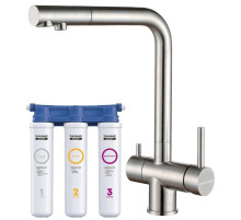 Смеситель для кухни с фильтром Paulmark Skalen Sk213020-SS + H851P00