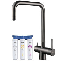 Смеситель для кухни с фильтром Paulmark Wetter WE213030-GM + H851P00