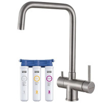 Смеситель для кухни с фильтром Paulmark Wetter WE213030-SS + H851P00