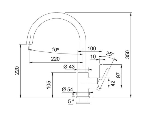 Заказать Смеситель для кухни Franke Lina XL 115.0626.024 в магазине сантехники Santeh-Crystal.ru
