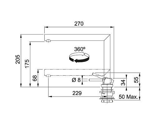 Заказать Смеситель для кухни Franke Active Window 115.0486.980 в магазине сантехники Santeh-Crystal.ru