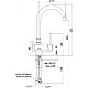 Купить Смеситель для кухни с подключением к фильтру Paffoni Stick SK190ST в магазине сантехники Santeh-Crystal.ru