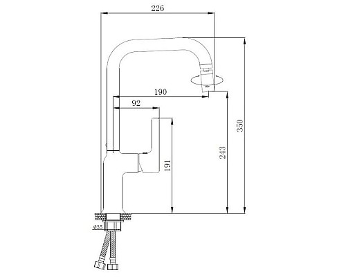 Купить Смеситель для кухни Haiba HB70814 в магазине сантехники Santeh-Crystal.ru