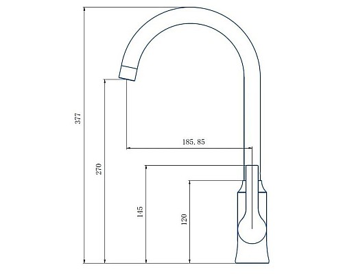 Купить Смеситель для кухни Haiba HB70652-7 в магазине сантехники Santeh-Crystal.ru