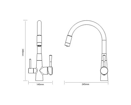 Купить Смеситель для кухни с подключением к фильтру Savol S-L1806-02 в магазине сантехники Santeh-Crystal.ru