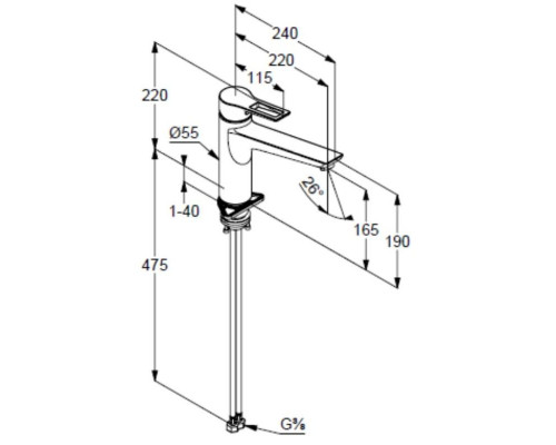 Заказать Смеситель для кухни Kludi Mix 329040562 в магазине сантехники Santeh-Crystal.ru