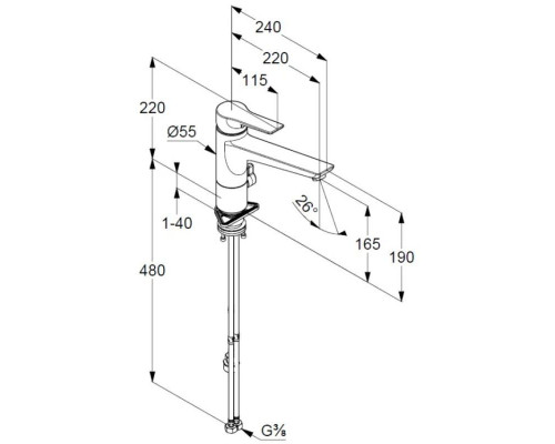 Приобрести Смеситель для кухни Kludi Mix 329060575 в магазине сантехники Santeh-Crystal.ru