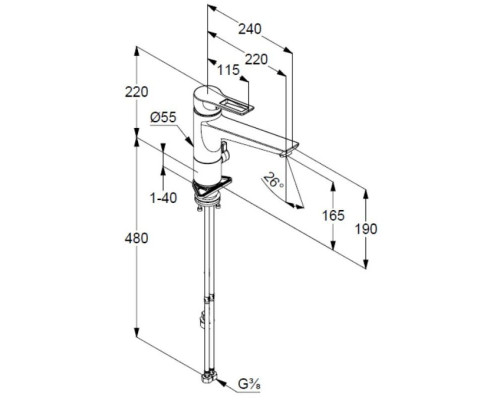 Заказать Смеситель для кухни Kludi Mix 329070562 в магазине сантехники Santeh-Crystal.ru