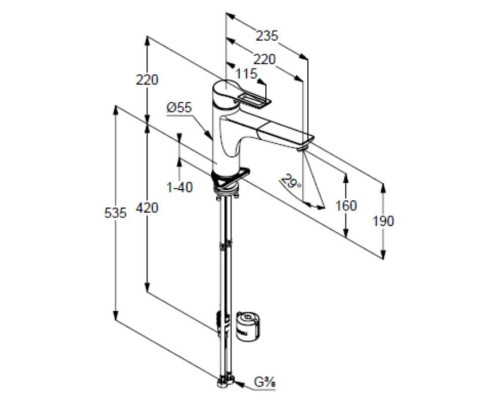 Приобрести Смеситель для кухни Kludi Mix 329440562 в магазине сантехники Santeh-Crystal.ru